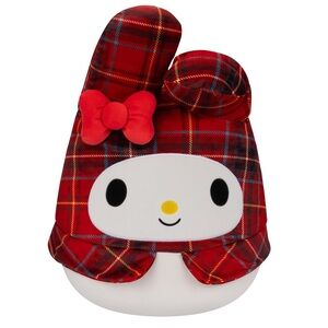 *BRAND NEW* Squishmallows Sanrio My Melody Red Plaid Checkered Bow Plushie